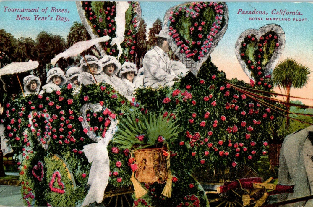 c1910s Tournament of Roses Parade New Year's Day Pasadena California CA Postcard