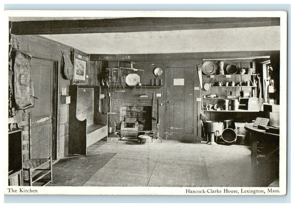 c1930's The Kitchen Hancock Clarke House Lexington Massachusetts MA Postcard