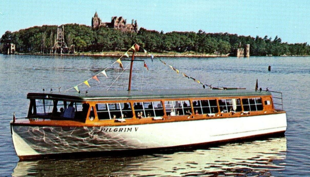 c1950's Pilgrim V Boat Tour 1000 Islands Alexandria Bay New York NY Postcard