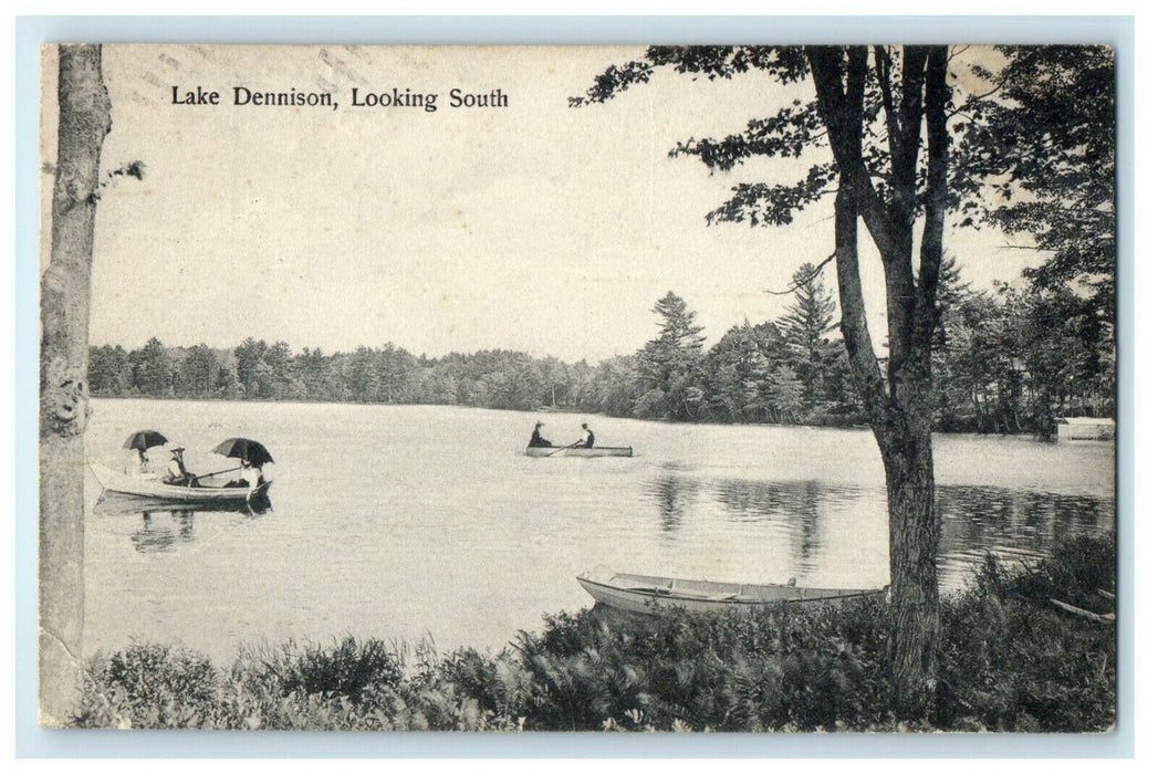 1907 Lake Dennison, Looking South Winchendon Massachusetts MA Posted Postcard