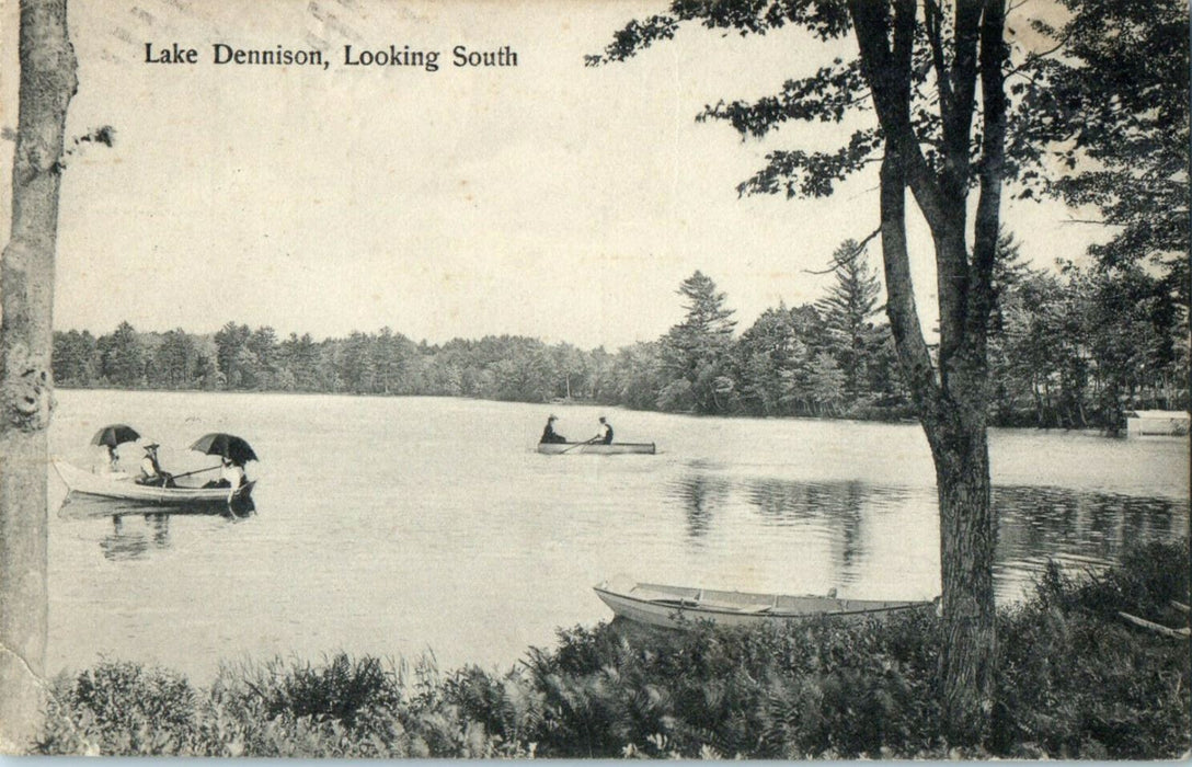 1907 Lake Dennison, Looking South Winchendon Massachusetts MA Posted Postcard