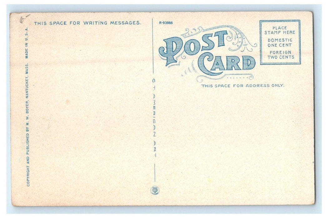 c1910 The Old Mill At Sunset Nantucket Massachusetts MA Antique Postcard