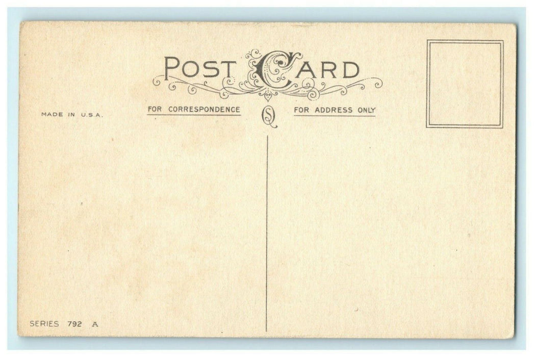Christmas Bells Holly Cottage c1910 Vintage Antique Postcard