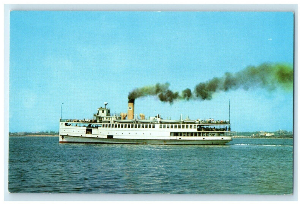 Nantucket Martha's Vineyard Steamer Ship Cape Cod Massachusetts MA Postcard