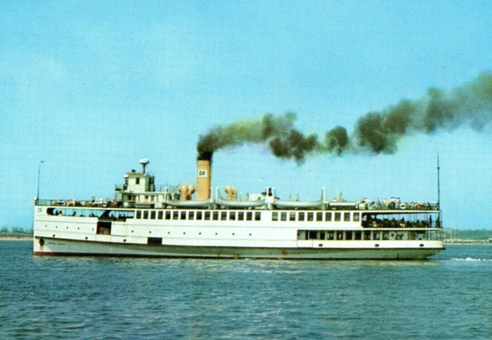 Nantucket Martha's Vineyard Steamer Ship Cape Cod Massachusetts MA Postcard