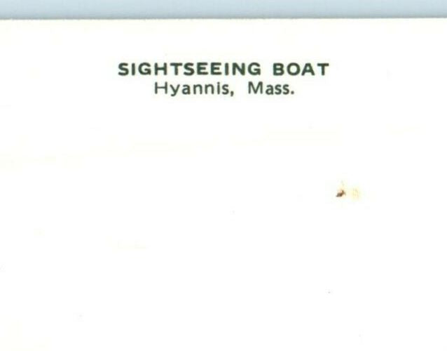 c1950's Sightseeing Boat Tours Hyannis Massachusetts MA Vintage Postcard