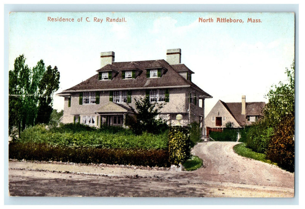 c1910s Residence of C. Ray Randall, North Attleboro, Massachusetts MA Postcard