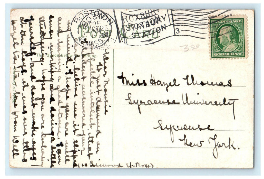 1910 The Old Warren House, Roxbury Massachusetts MA Posted Cancel Postcard