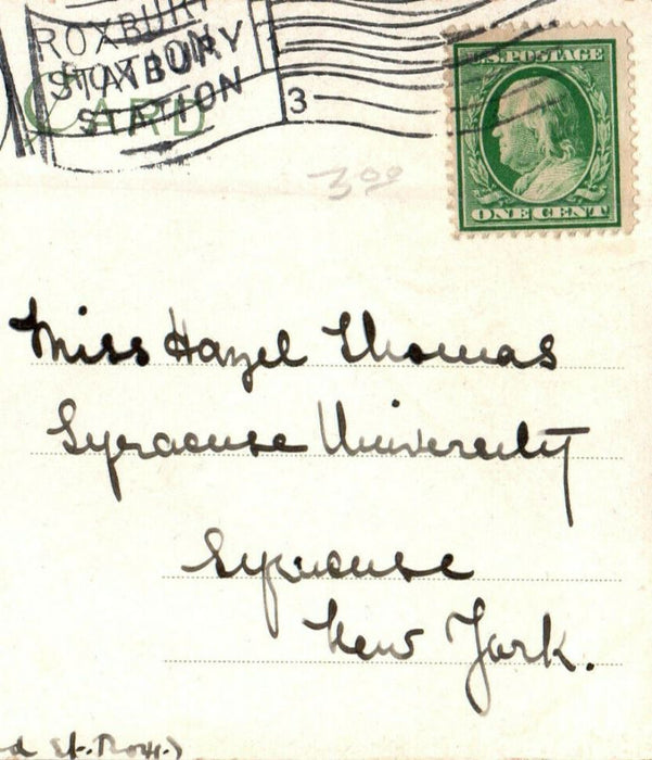 1910 The Old Warren House, Roxbury Massachusetts MA Posted Cancel Postcard