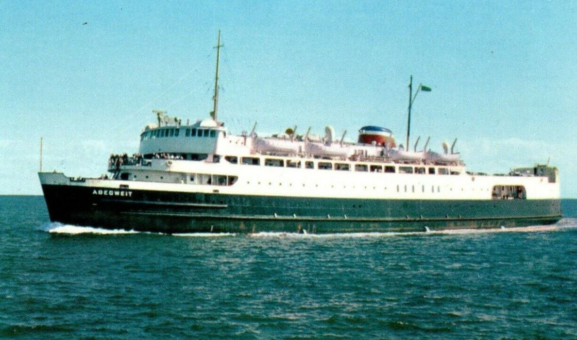 c1950's M.V.S Abegweit Ice Breaker Ship Boat Prince Edward Islands CA Postcard