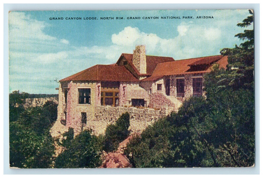 1946 Grand Canyon Park Arizona AZ, Lodge North Rim Kaibab Forest Park Postcard