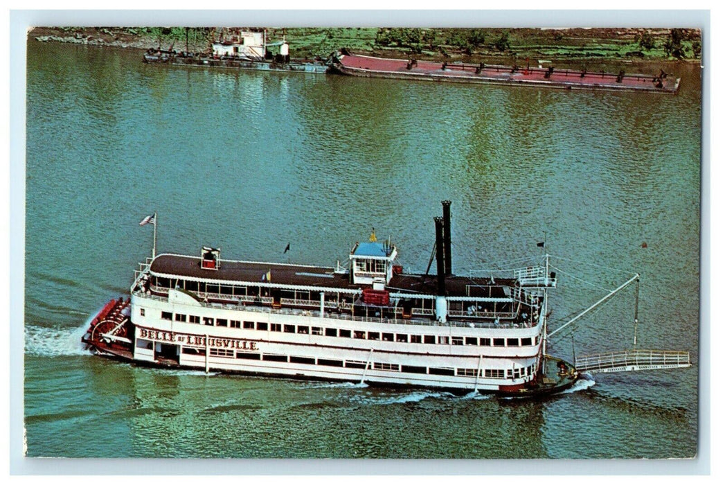 c1960’s Belle Of Louisville Ohio River Paddle Wheel Boat Kentucky KY Postcard