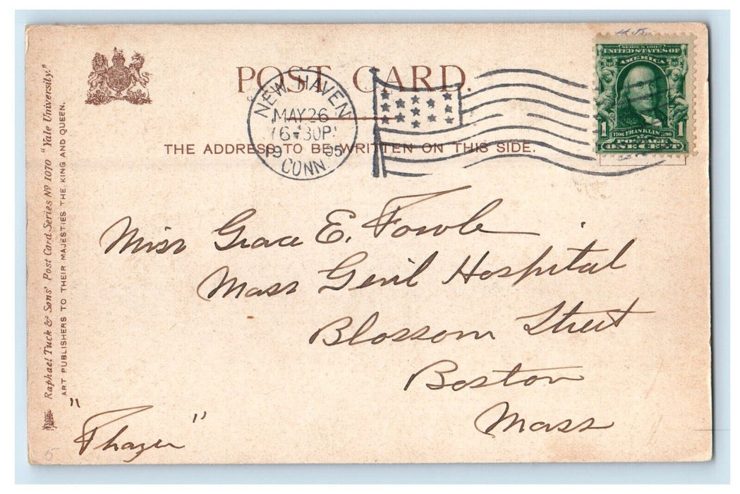 1905 Yale University Old South Middle New Haven Connecticut CT Tuck's Postcard
