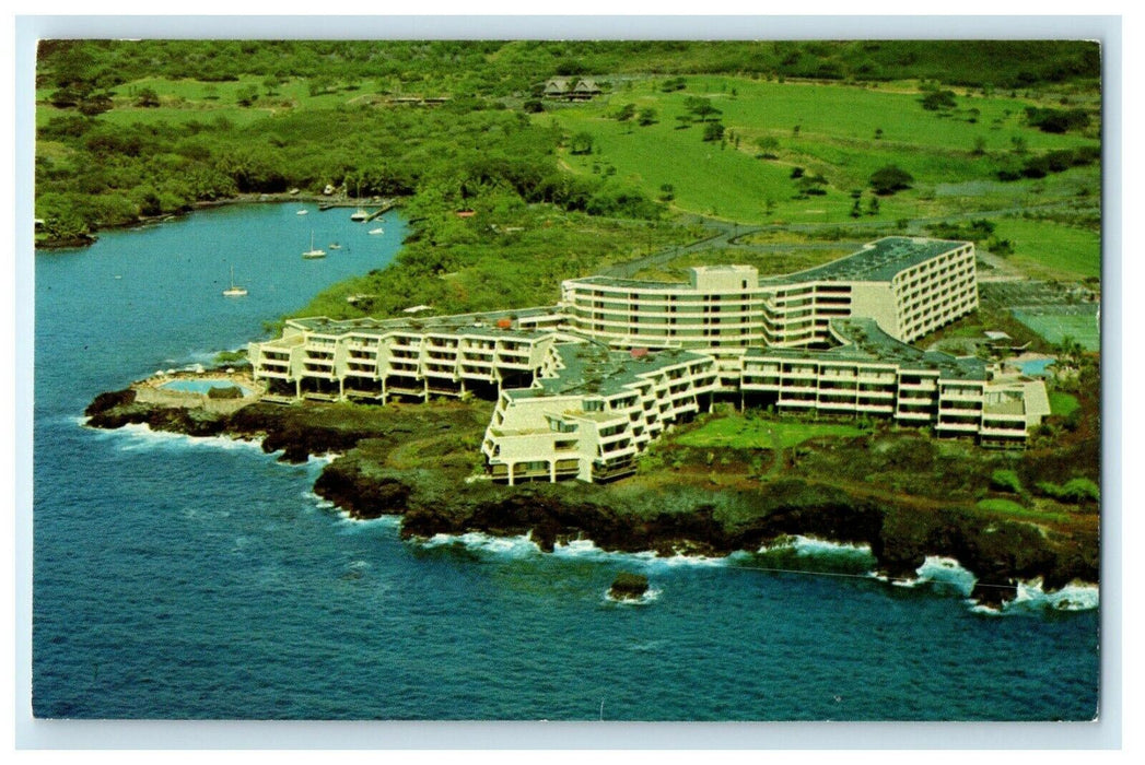 Aerial View Of Kona Surf Overlooks Keauhou Bay Hawaii HI Postcard