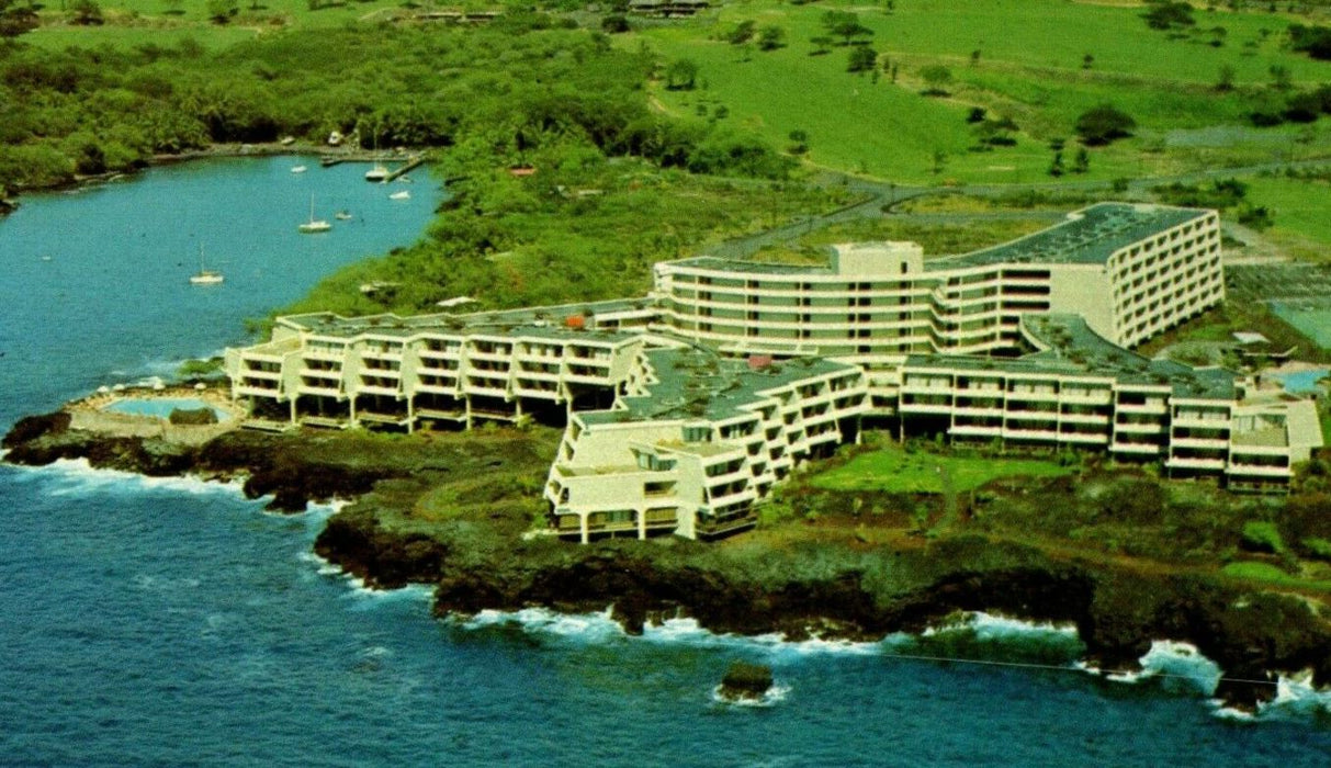 Aerial View Of Kona Surf Overlooks Keauhou Bay Hawaii HI Postcard