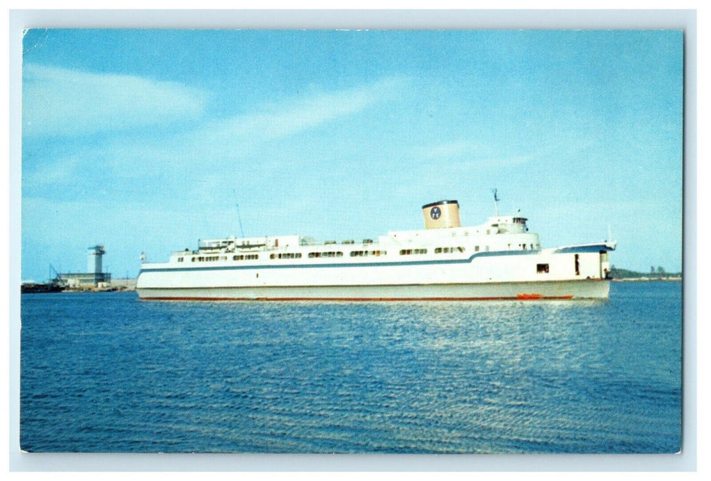 Little Creek VA, View Of Elongated Automobile Ferry Ship Princess Anne Postcard