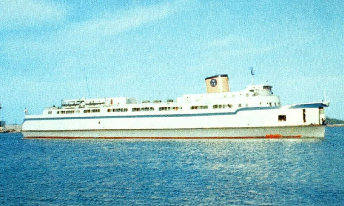 Little Creek VA, View Of Elongated Automobile Ferry Ship Princess Anne Postcard