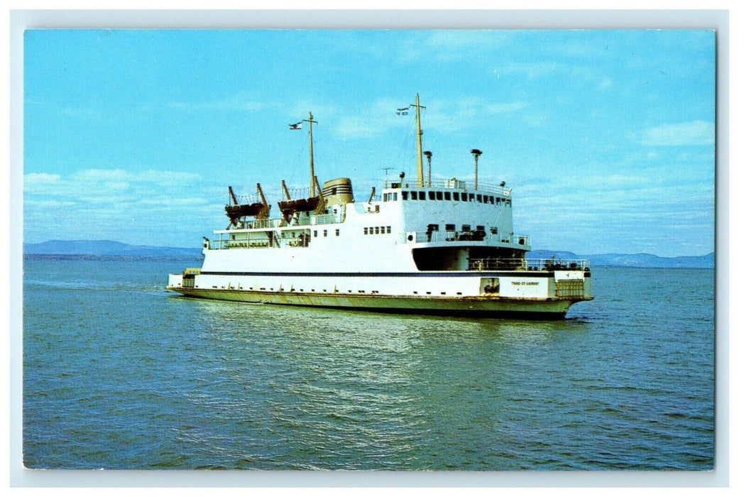 1950-60s Riviere-Du-Loup Et st-Simeon Ferry Trans-ST-Laurent Quebec CA Postcard