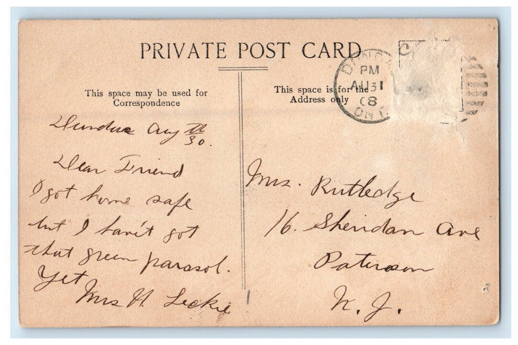 c1910's Greetings From Hamilton Canada, St. Patrick's Church Postcard