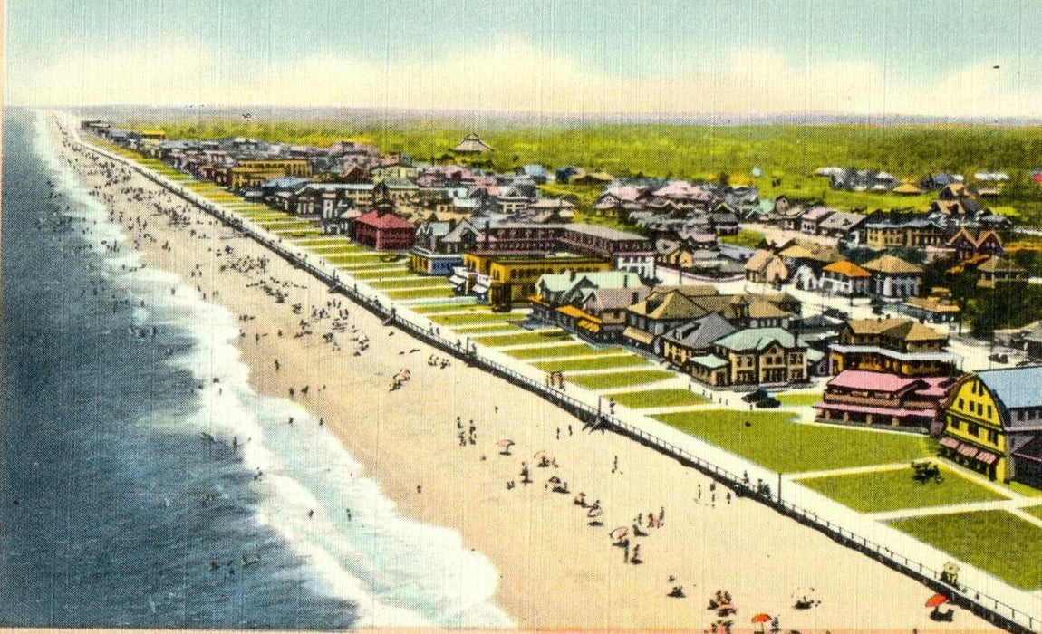 c1940s General View of Virginia Beach Popular Shore Resorts Virginia VA Postcard