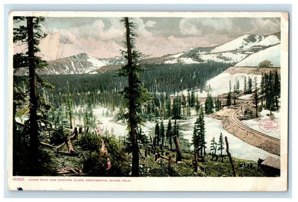 c1910's James Peak And Eastern Slope Continental Divide Colorado CO Postcard