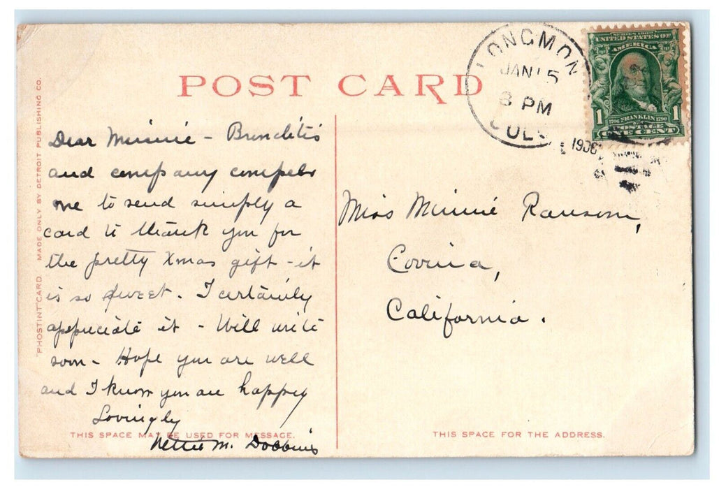 c1910's James Peak And Eastern Slope Continental Divide Colorado CO Postcard