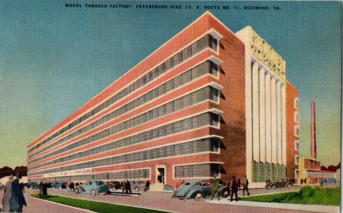 c1940s Model Tobacco Factory, Petersburg Pike, Richmond Virginia VA Postcard