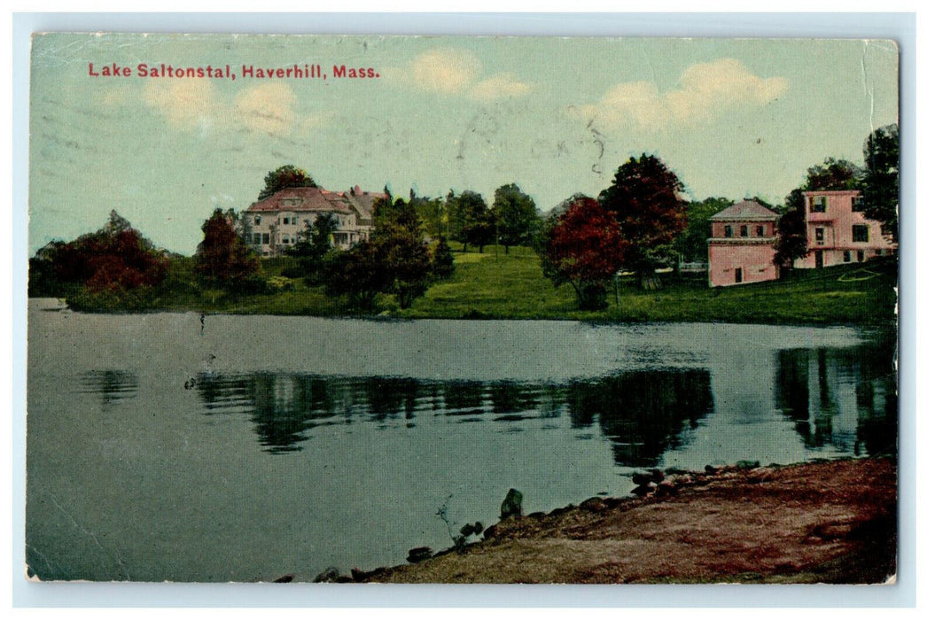 1910 Lake Saltonstal, Haverhill, Massachusetts MA Posted Antique Postcard