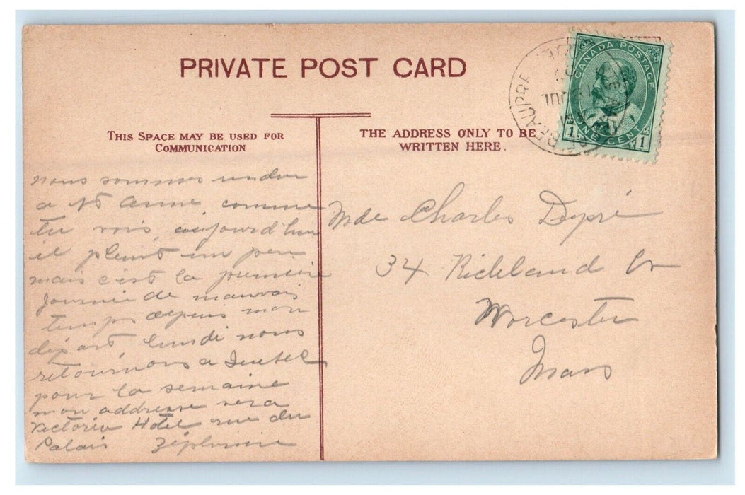 c1910's Greetings From Ste. Anne De Beaupre Quebec Canada, The Park Postcard