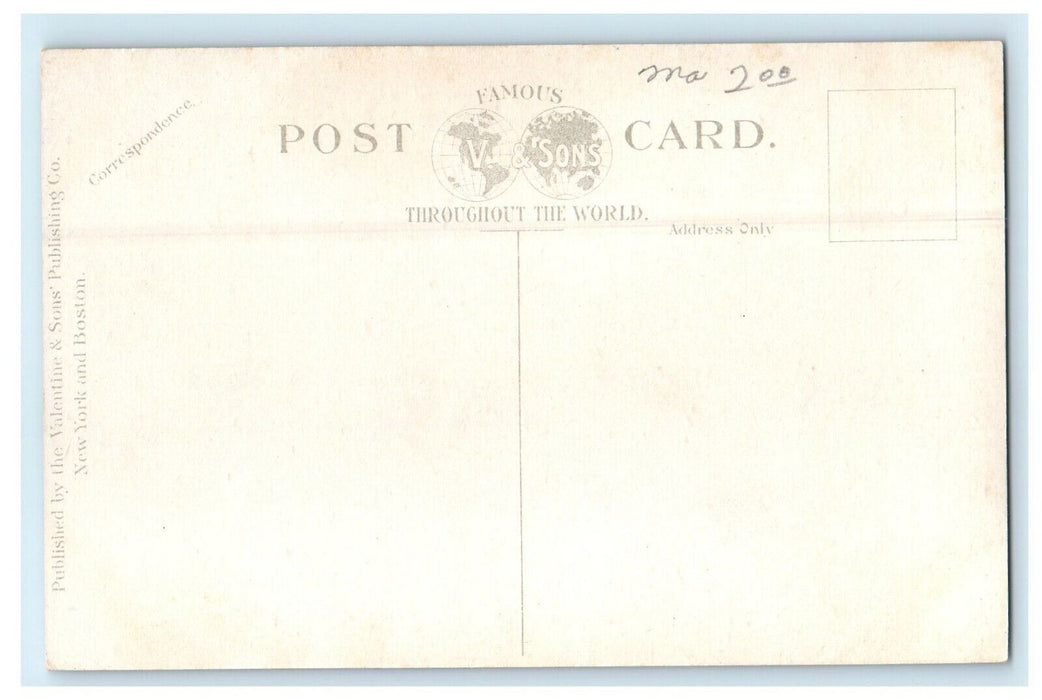c1910 Country Street North from Fifth Street Attleboro Massachusetts MA Postcard