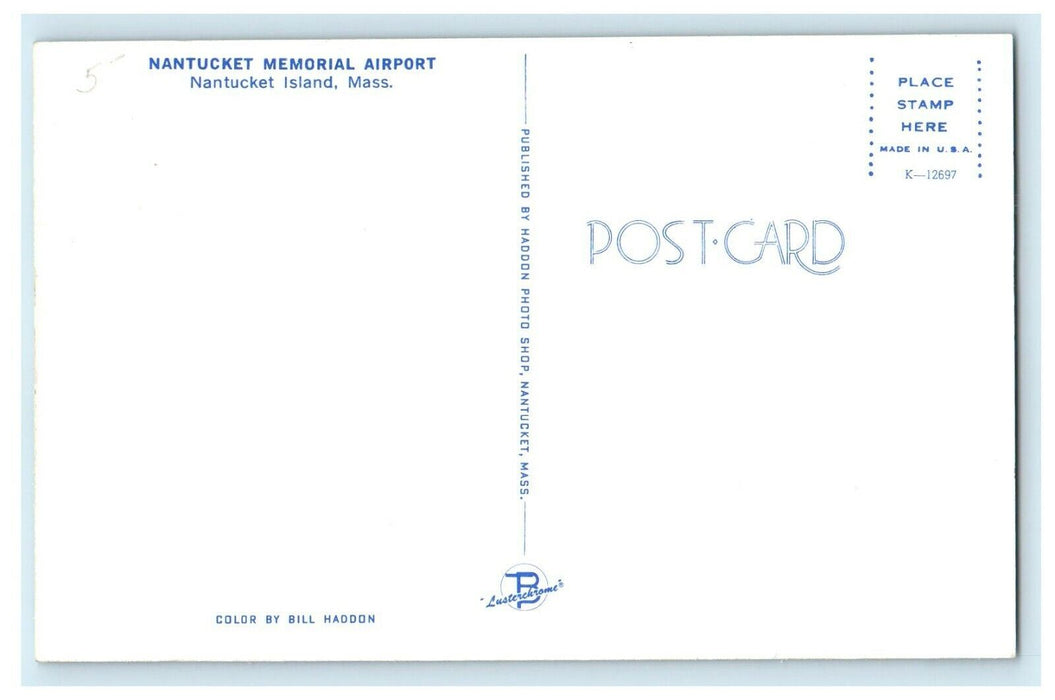 1910 Nantucket Memorial Airport, Nantucket Island Massachusetts MA Postcard