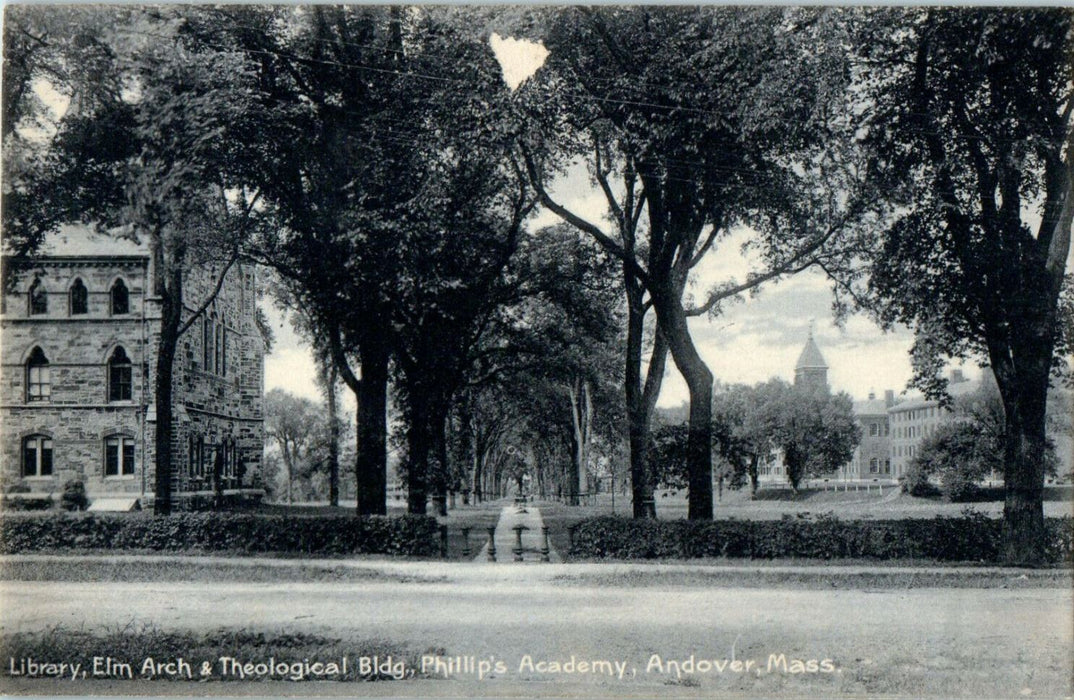 c1905s Elm Arch, Phillip's Academy, Andover Massachusetts MA Posted Postcard