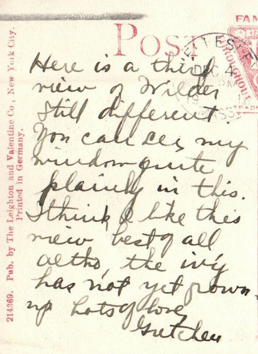 1916 Wilder Hall, Wellesley College, Wellesley Massachusetts MA Posted Postcard