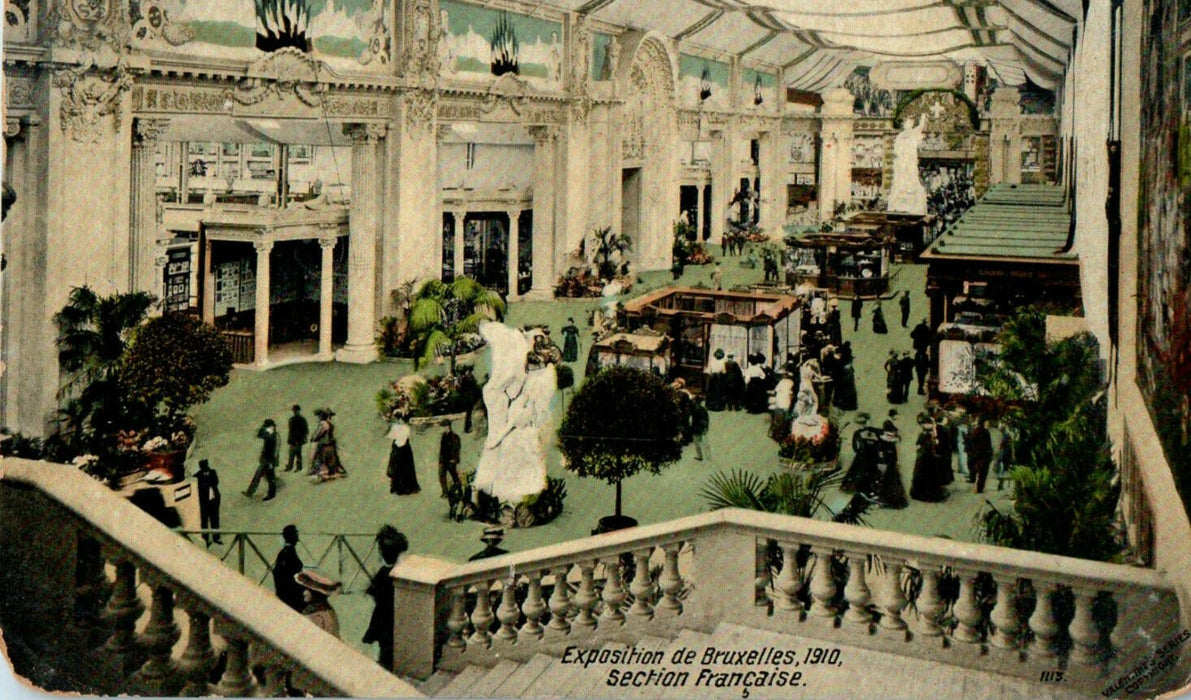 1910 Exposition De Bruxelles Section Francaise Unposted Antique Postcard