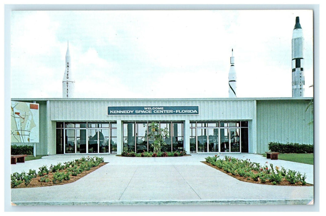 c1960s N.A.S.A. Information Center, Kennedy Space Center Florida FL Postcard