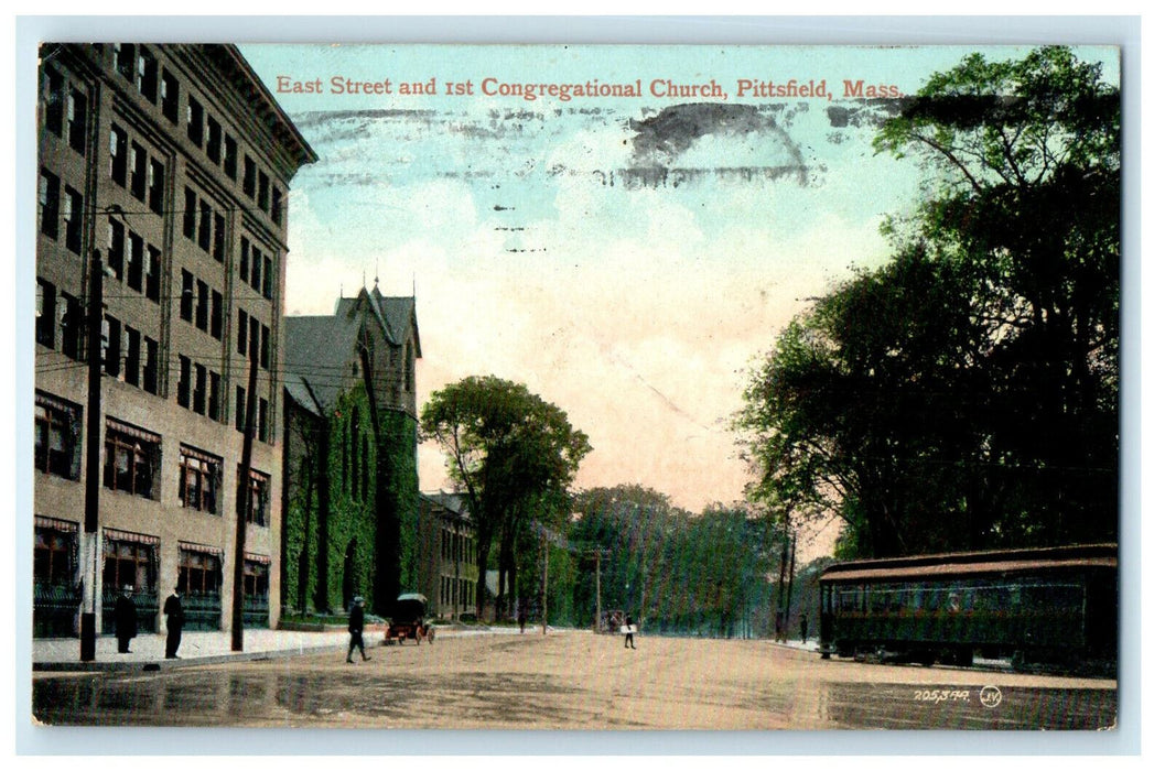 1909 East Street View, Pittsfield, Massachusetts MA Posted Postcard