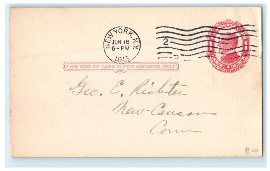 1913 Printing Machine Auction Advertising Sandy Hook Connecticut CT Postcard