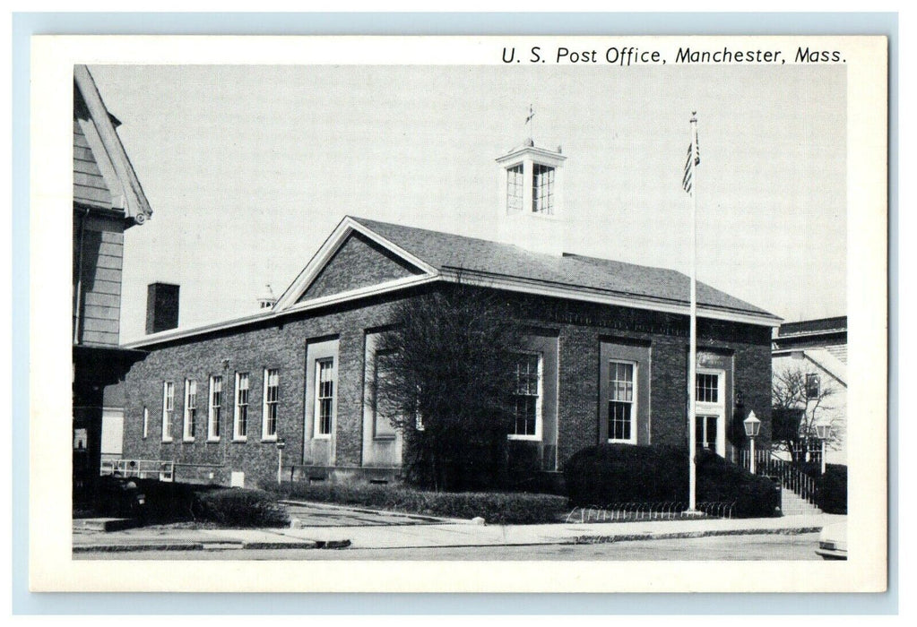 The U.S Post Office Building Street View Manchester Massachusetts MA Postcard