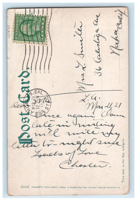 1921 Art Building Yale University New Haven Connecticut CT Posted Postcard