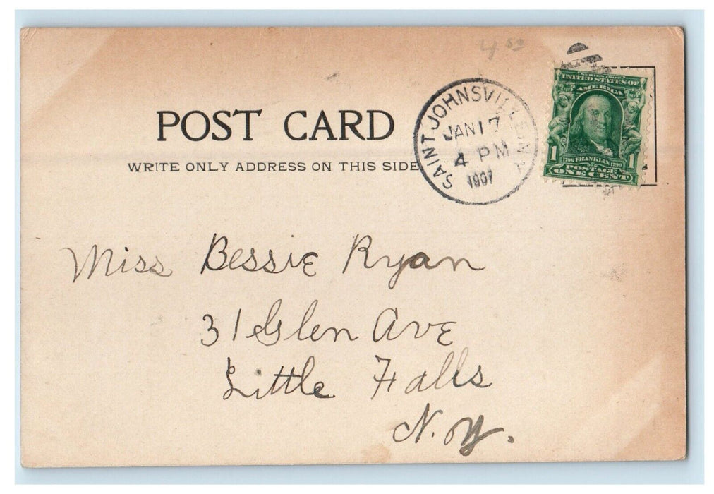 1907 Indian Castle Church Saint Johnsville New York NY Antique Postcard