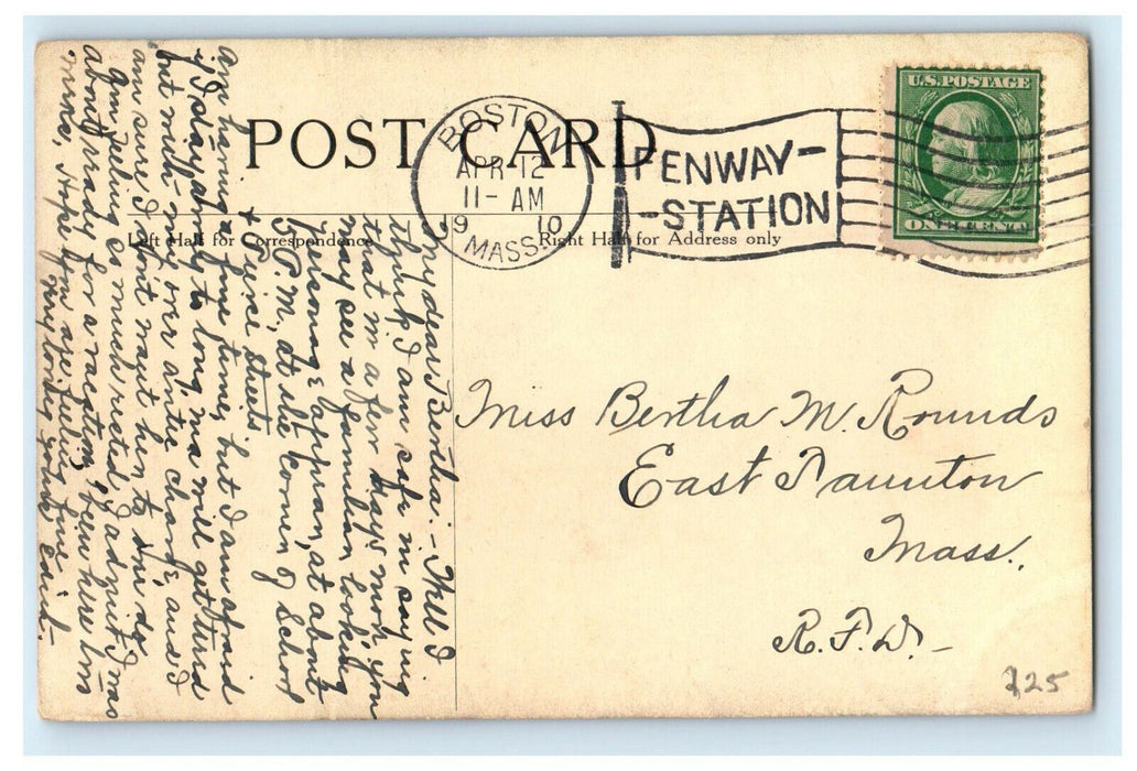 1910 Washington Elm, Cambridge Massachusetts MA Antique Cancel Postcard