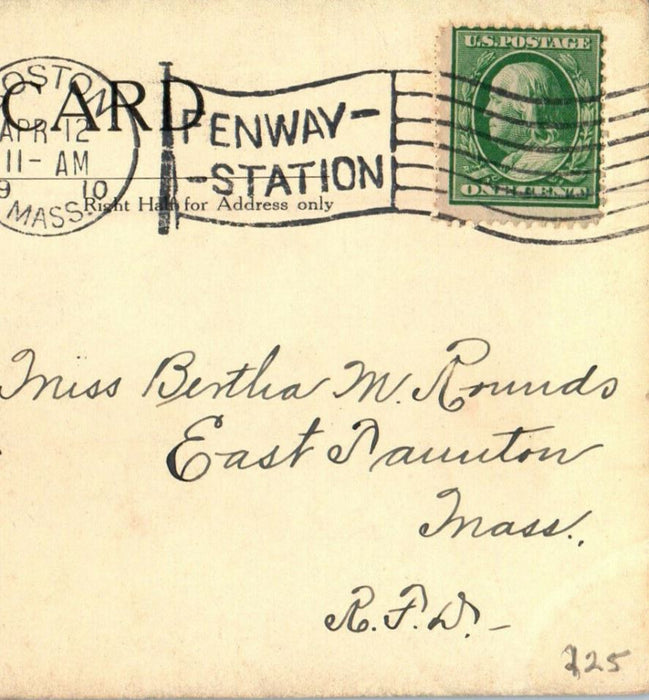 1910 Washington Elm, Cambridge Massachusetts MA Antique Cancel Postcard