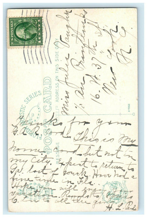 c1910's Confederate Monument Jacksonville Florida FL Antique Postcard