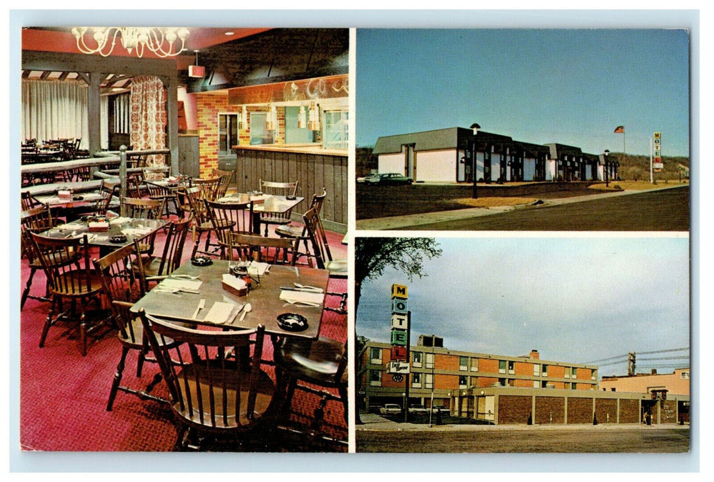 c1960 Multiview of Kahler's Inn Towne Motels Mankato Minnesota MN Postcard