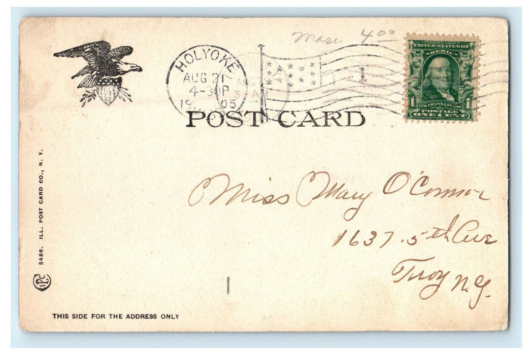 1905 Multiviews of Buildings and Dam, Holyoke Massachusetts MA Posted Postcard