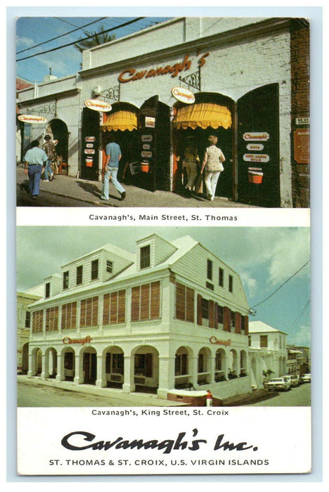 c1950 Cavanagh's Inc. Shop Store Main Street Virgin Islands Advertising Postcard