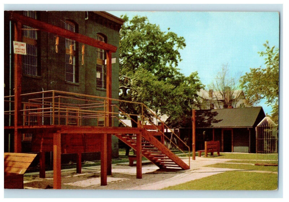 Gallows Head Shackle Bird Cage At The Old Jail St. Augustine Florida FL Postcard