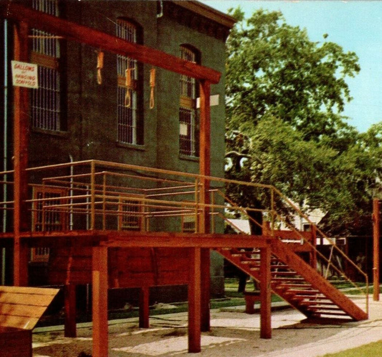Gallows Head Shackle Bird Cage At The Old Jail St. Augustine Florida FL Postcard
