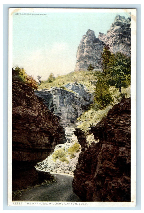 c1910 The Narrows Williams Canyon Colorado CO Antique Unposted Phostint Postcard