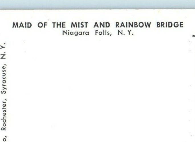 Maid Of The Mist And Rainbow Bridge Boat Ship Niagara Falls New York NY Postcard